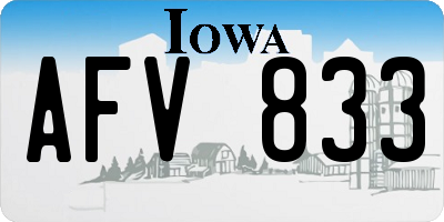 IA license plate AFV833