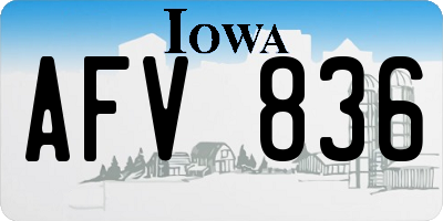 IA license plate AFV836