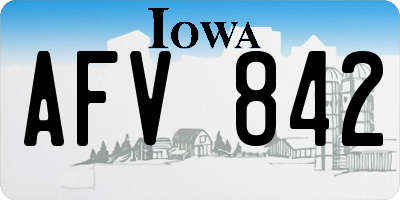 IA license plate AFV842