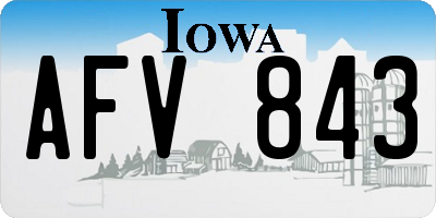 IA license plate AFV843