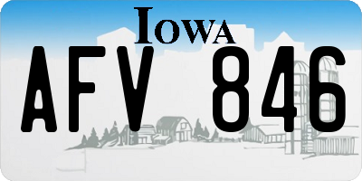 IA license plate AFV846