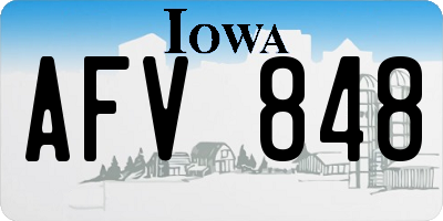 IA license plate AFV848