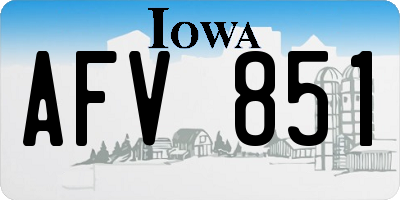 IA license plate AFV851