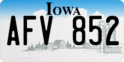 IA license plate AFV852