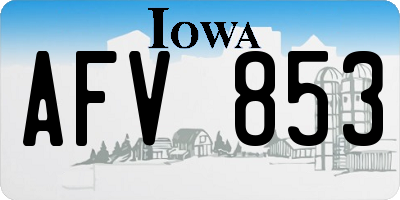 IA license plate AFV853