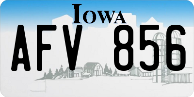 IA license plate AFV856