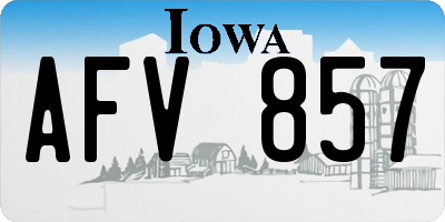 IA license plate AFV857