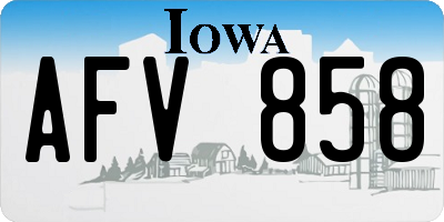 IA license plate AFV858