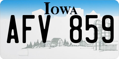 IA license plate AFV859
