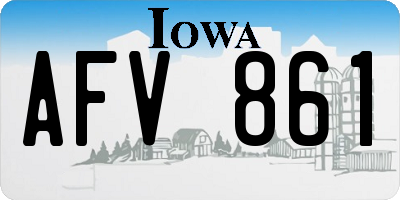 IA license plate AFV861