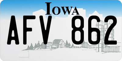 IA license plate AFV862