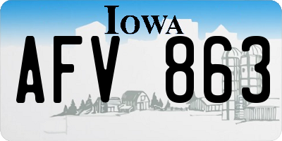 IA license plate AFV863