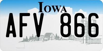 IA license plate AFV866