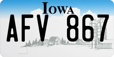 IA license plate AFV867