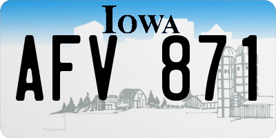 IA license plate AFV871