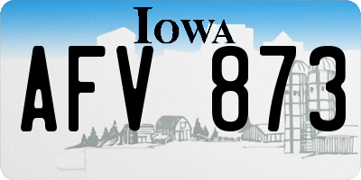 IA license plate AFV873