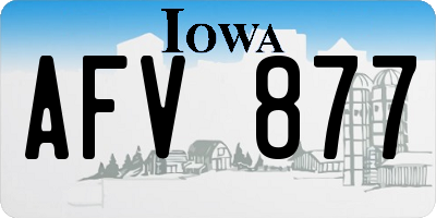 IA license plate AFV877