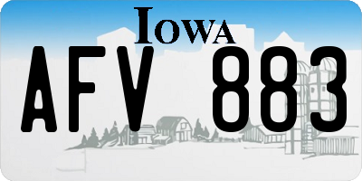 IA license plate AFV883