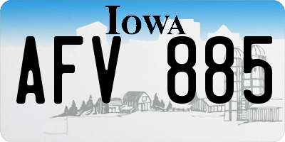 IA license plate AFV885