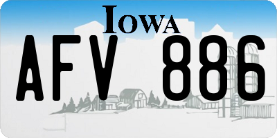 IA license plate AFV886