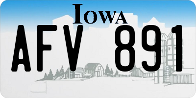 IA license plate AFV891