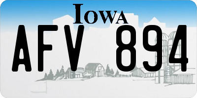 IA license plate AFV894