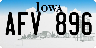 IA license plate AFV896