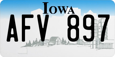 IA license plate AFV897