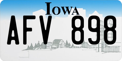 IA license plate AFV898