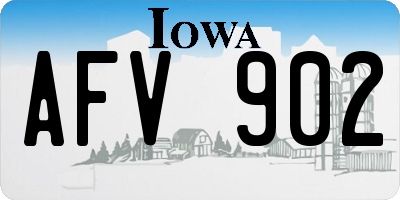 IA license plate AFV902