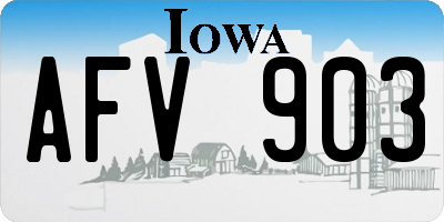 IA license plate AFV903