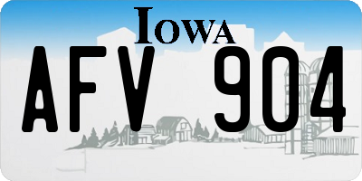 IA license plate AFV904