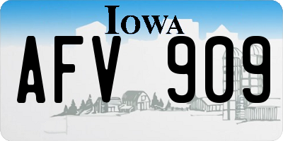 IA license plate AFV909