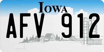 IA license plate AFV912