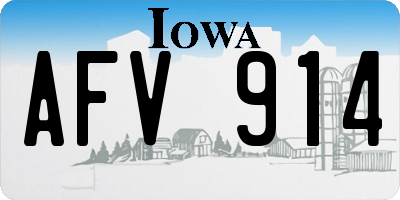 IA license plate AFV914