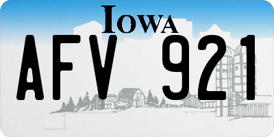 IA license plate AFV921