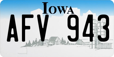 IA license plate AFV943