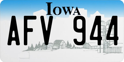 IA license plate AFV944