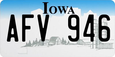 IA license plate AFV946
