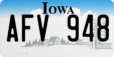 IA license plate AFV948