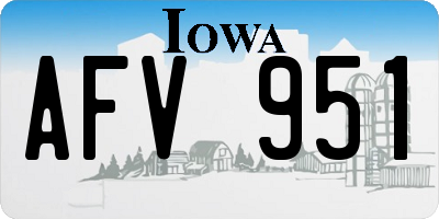 IA license plate AFV951