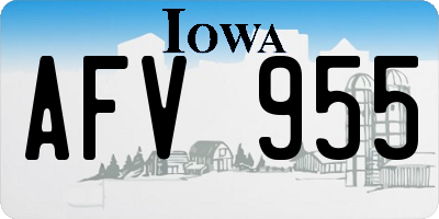 IA license plate AFV955