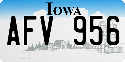 IA license plate AFV956