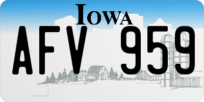 IA license plate AFV959