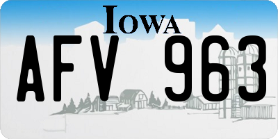 IA license plate AFV963