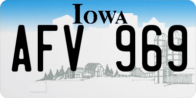 IA license plate AFV969