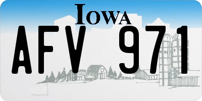 IA license plate AFV971
