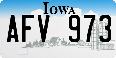 IA license plate AFV973