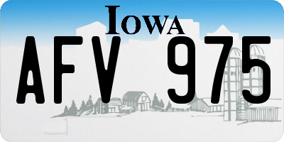 IA license plate AFV975