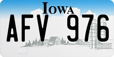 IA license plate AFV976